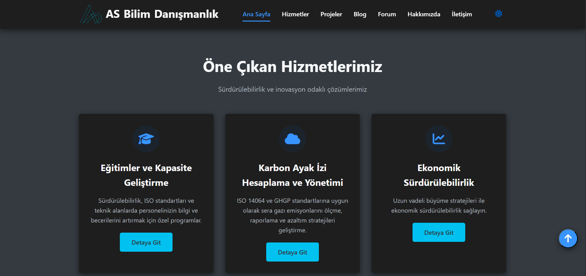 Hizmetler Sayfası Ekran Görüntüsü